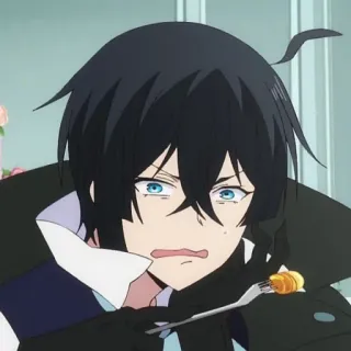 💎 297914e1 Anime, Karakter, Makan, Ekspresi wajah, Potret telegram sticker