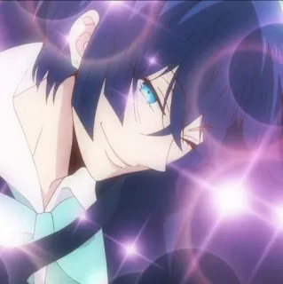 💎 63c42c84 anime, tersenyum, pria, berkilau, tuksedo telegram sticker