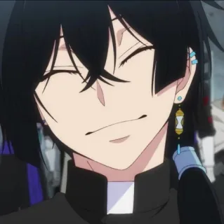 💎 f266e5c0 Anime, Senyum, Karakter, Rambut hitam telegram sticker