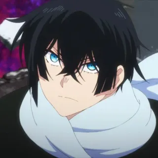 🌐 5da38876 Anime, Personnage, Écharpe, Yeux bleus, Cheveux noirs telegram sticker