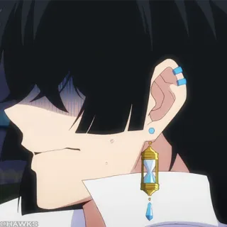 ♟ 1e472811 动漫, 耳环, 沙漏, 角色, 漫画 telegram sticker