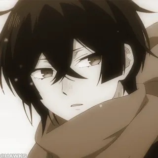 💎 384bc317 @HAWKS 动漫, 角色, 围巾, 男孩, 漫画 telegram sticker