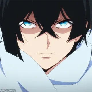 💎 65b18357 动漫, 男人, 蓝眼睛, 黑发 telegram sticker