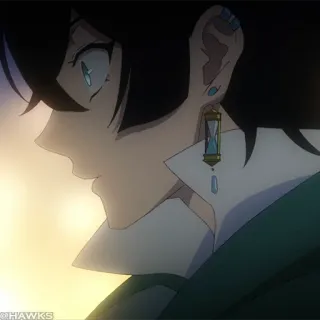 ♟ de26658e @HAWKS 动漫, 肖像, 角色, 耳环, 沙漏, 霍克斯 telegram sticker