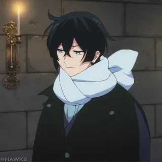 💎 f6162715 @HAWKS 动漫, 围巾, 角色, 男性 telegram sticker