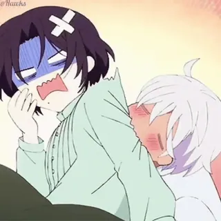 ❤️ 3e300300 Anime, geschockt, lustig, verlegen whatsapp sticker