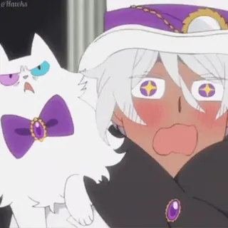 🤩 57fa917b Anime, Katze, Schockiert, Überrascht, Cartoon whatsapp sticker