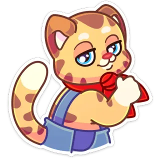 ☺️ 971e8191 kat, dier, cartoon, mascotte, huisdier telegram sticker