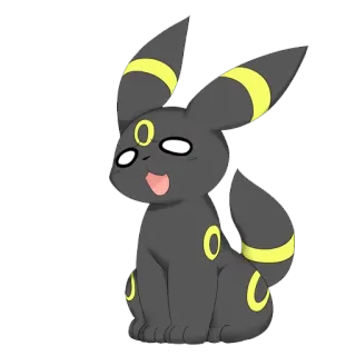 😞 0f4d2b73 Umbreon Pokemon pokemon, umbreon, tipe dark, imut, binatang, video game whatsapp sticker