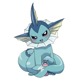 💋 20281451 Vaporeon Pokemon pokemon, vaporeon, anime, imut, tipe air whatsapp sticker