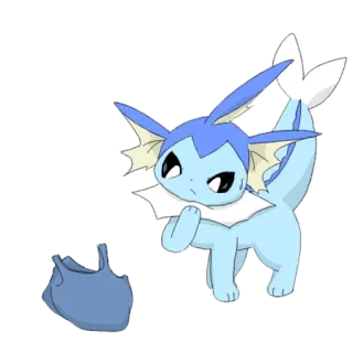 🐟 25d977c4 Vaporeon Pokemon pokemon, vaporeon, air, eeveelution, imut whatsapp sticker