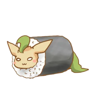 🍙 8d20fc4b Eevee pokemon, sushi, eevee, imut, anime whatsapp sticker