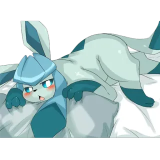 😉 975545ae Glaceon Pokemon glaceon, pokemon, es, imut, binatang whatsapp sticker