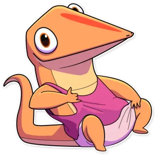 🤙 0685e49c 蜥蜴, 卡通, 动物, 可爱, 爬行动物, 蝾螈 telegram sticker
