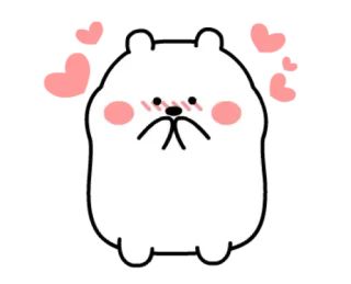 ✨ 192a5aac urso, fofo, amor, kawaii, corações, adesivo, desenho animado whatsapp sticker