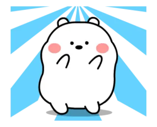 ✨ f5fa94e2 urso, fofo, animal, desenho animado, branco, adorável whatsapp sticker