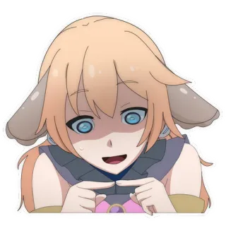 🙁 05fe71d3 anime, cute, girl, dog ears, character, illustration telegram sticker