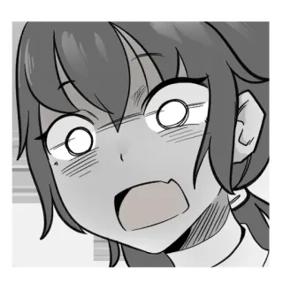 😱 153bfb91 anime, manga, shocked, upset, anime girl, expression, emotional telegram sticker