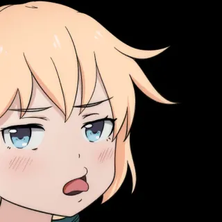 😛 807a13b1 anime, girl, cute, blonde, character, manga, cartoon telegram sticker