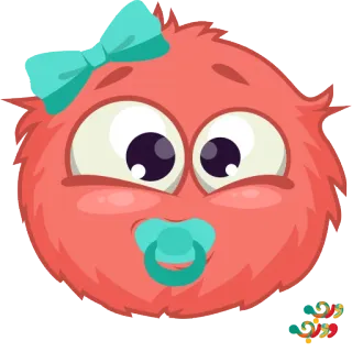 👶 1163a55d 만화, 귀여운, 아기, 젖꼭지, 폭신한, 리본, 캐릭터 telegram sticker