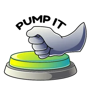 👊 55bfbfd0 PUMP IT Bomba, Botón, Presionar, Mano, Acción, Verde, Empujar whatsapp sticker
