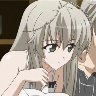 🔪 02225089 anime, girl, cute, long hair, grey hair telegram sticker