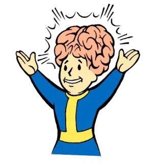 🎓 6194cee2 Vault Boy Fallout fallout, perk, smart, vault, boy, intelligence whatsapp sticker