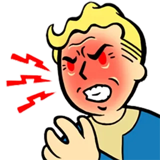 😡 c7239a01 Vault Boy Fallout fallout, vault boy, anger, cartoon, angry whatsapp sticker