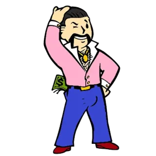 👨 d608215e money, cash, style, fallout, cartoon, vault-tec, game whatsapp sticker