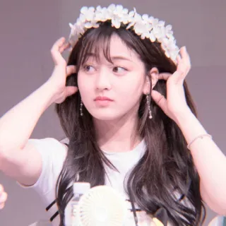 🌷 12100412 女性, ポートレート, 花冠, 人, 美, 女の子 telegram sticker