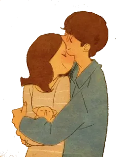 😒 42026277 amor, casal, beijo, abraço, romance telegram sticker