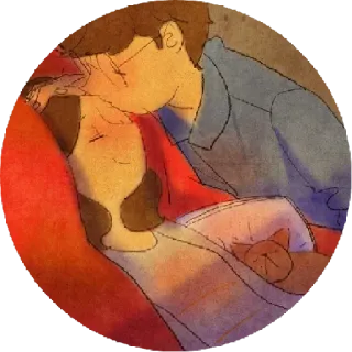 🤠 56a828ea fofo, gato, dormindo, beijo, amor, animal de estimação, animais telegram sticker