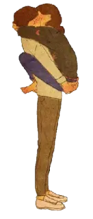 😒 5e77c625 casal, abraço, amor, arte, romance telegram sticker