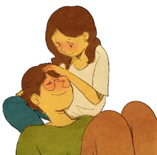 😏 c8de4015 amor, casal, fofo, romance, carinho telegram sticker