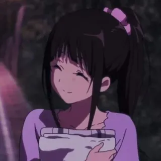 ☺️ 35b2d246 애니메이션, 소녀, 미소, 행복, 만화, 귀여운 telegram sticker