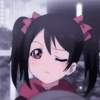 🤨 65cab2e9 Nico Yazawa Love Live! 애니메이션, 소녀, 귀여운, 아이돌, 윙크, 니코 야자와, 러브라이브! telegram sticker