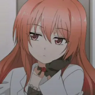 😕 96f038f7 애니메이션, 소녀, 빨간 머리, 캐릭터, 만화 telegram sticker