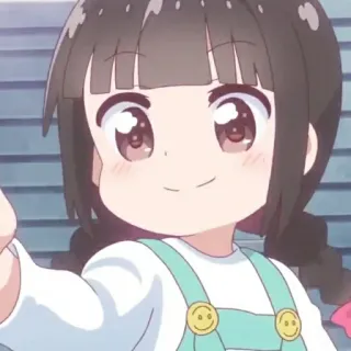 😊 e60cfa4d 애니메이션, 소녀, 만화, 귀여운, 아이, 미소 telegram sticker