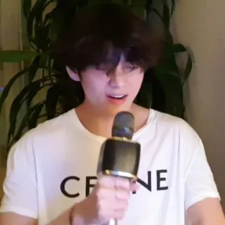 🪐 26e851da Celine music, microphone, person, singer, celebrity telegram sticker