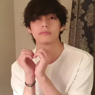 🪐 312c2872 kpop, celebrity, heart, person, man, v, bts telegram sticker