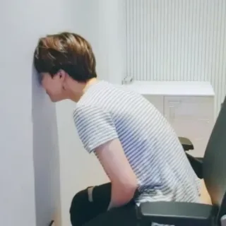 🪐 afd14a46 sad, crying, wall, upset, person, chair telegram sticker