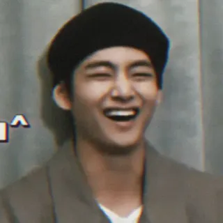 🖇️ 38dec523 V Kpop, Chanteur, BTS, Idole, V, Sourire, Joyeux, Personne telegram sticker