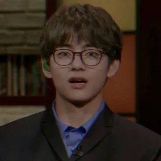 🖇️ b21700f4 V personne, chanteur, célébrité, lunettes, kpop, BTS telegram sticker