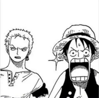 🏴‍☠️ 9bf2092e Luffy One Piece anime, one piece, luffy, zoro telegram sticker