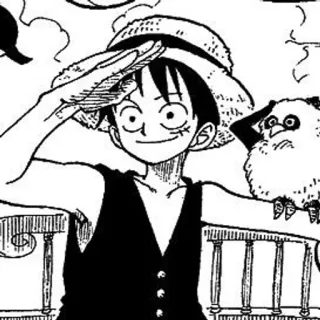 🏴‍☠️ a1fadd97 Monkey D. Luffy One Piece Luffy, One Piece, Anime, Manga, Chapeau de paille, Pirate telegram sticker