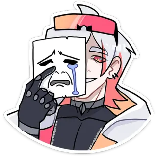 😭 dfe9fdfc อนิเมะ, มังงะ, อารมณ์, ตัวละคร, หน้ากาก, อารมณ์, เศร้า, มีความสุข telegram sticker