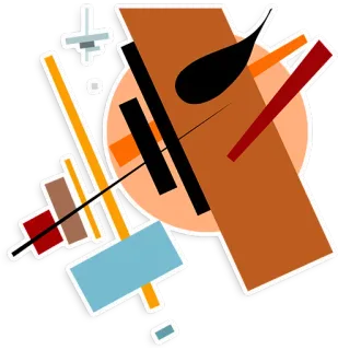 💧 0407a639 抽象, 几何, 形状, 艺术, 彩色 telegram sticker