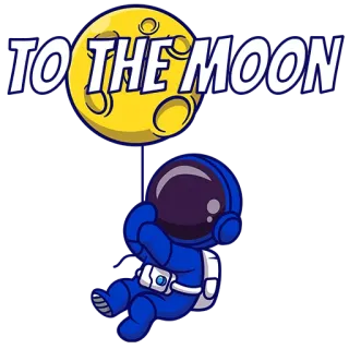 🌕 c50c7fcb TO THE MOON луна, космос, астронавт, крипто, ракета, галактика telegram sticker