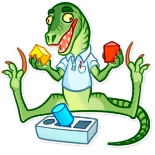 🤪 ac4f30c0 khủng long, hoạt hình, hình học, giáo dục telegram sticker