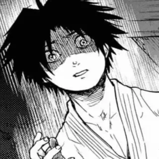 ♠️ 13568ac2 漫画, 动漫, 男孩, 害怕, 肖像, 黑白 telegram sticker